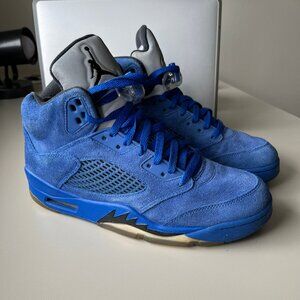 Nike Air Jordan 5 Retro Game Royal Blue Suede sz. 9 Mens Rare 136027-401